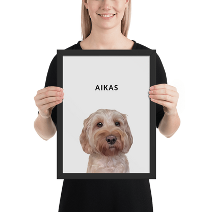 Įrėmintas personalizuotas augintinio portretas